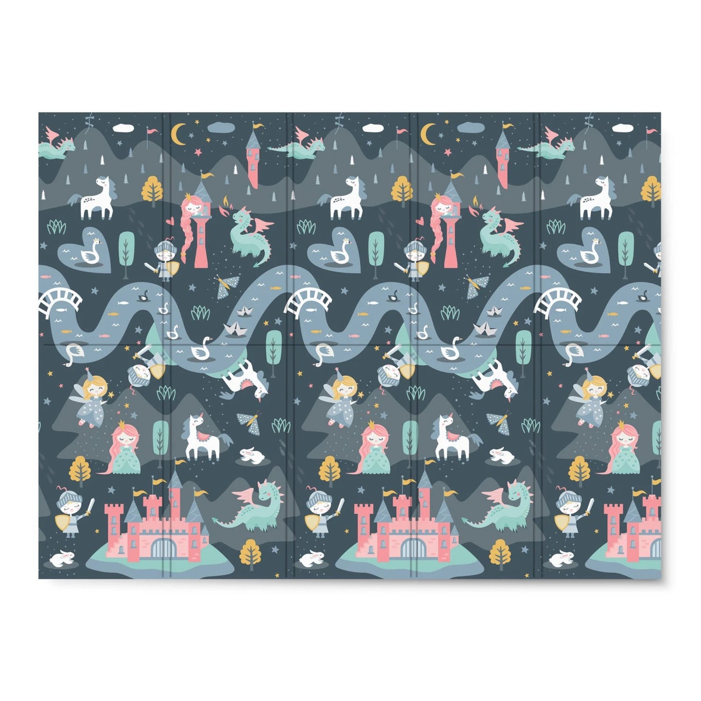Covoras pliabil spuma copii 200x150x1 cm First Steps idealSTORE doua fete antialunecare