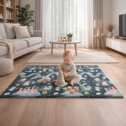 Covoras Pliabil First Steps Ideal Store 200x180 cm Spuma Antialunecare 2 Fete
