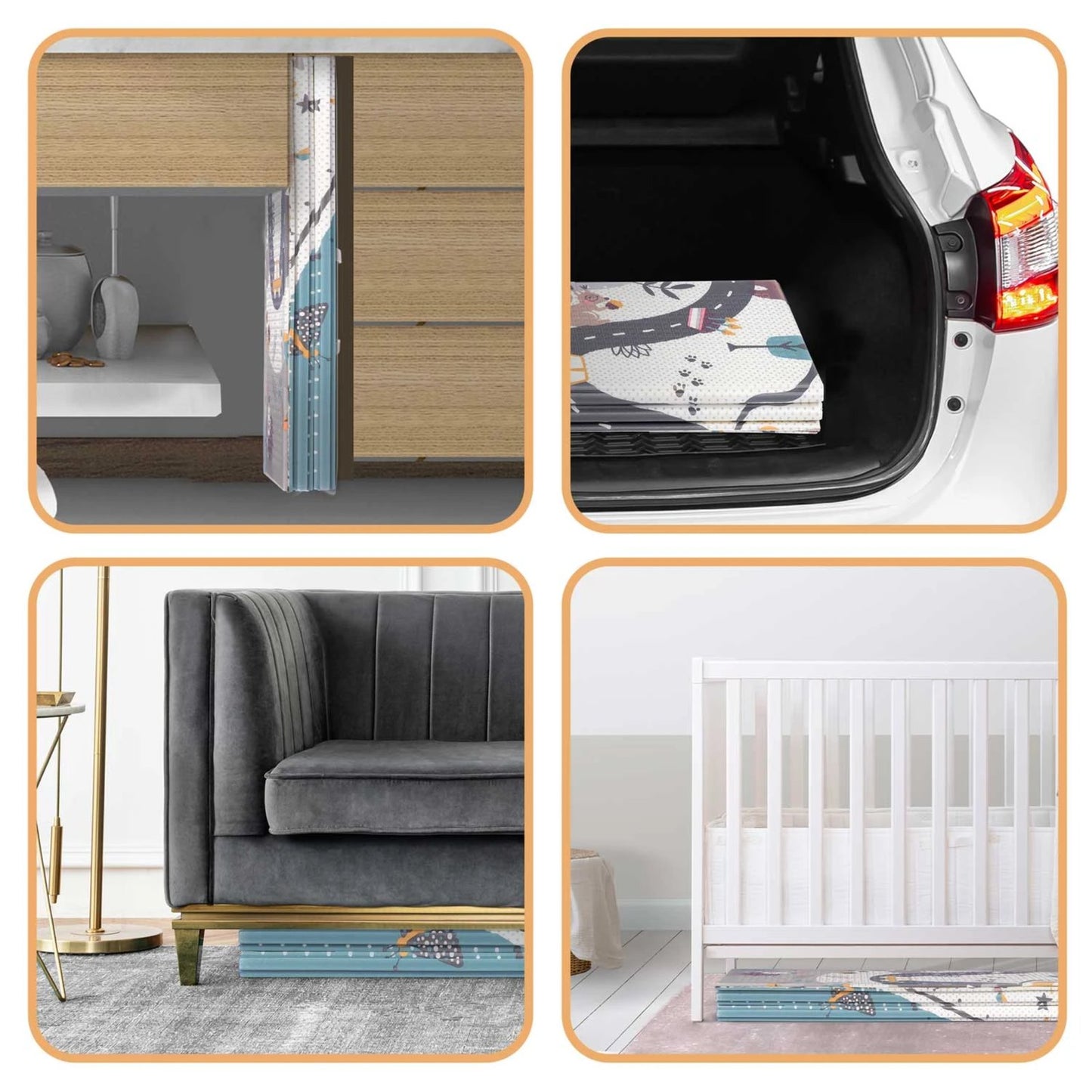 Covoras pliabil copii First Steps din spuma, doua fete, 200x180 cm