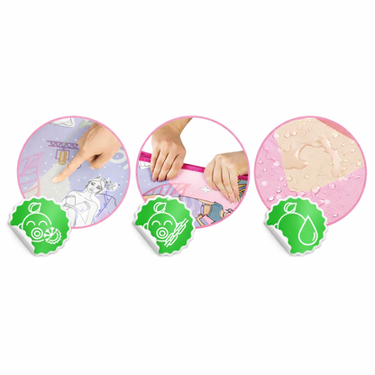Covor de joaca pliabil din spuma pentru copii Ideal Store First Steps 200x120 cm roz