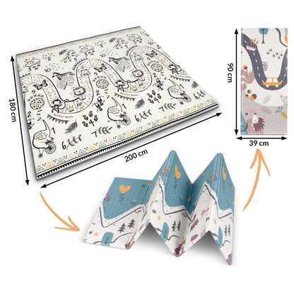 Covoras pliabil copii First Steps din spuma, doua fete, 200x180 cm