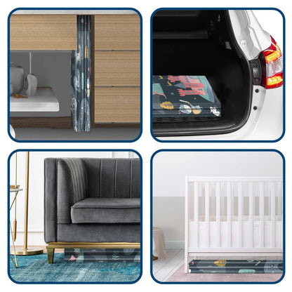 Covoras pliabil spuma copii 200x150x1 cm First Steps idealSTORE doua fete antialunecare