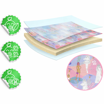 Covor de joaca pliabil din spuma pentru copii Ideal Store First Steps 200x120 cm roz