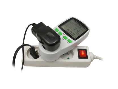 Priza cu Contor Afisaj Digital de Energie wattmetru, GreenBlue GB202, alb