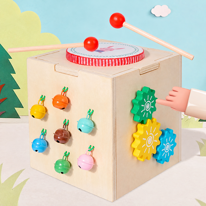 Cub De Activitati 5 in 1 idealSTORE SQUARE CUBE, Jucarie Educativa si Muzicala, Pentru Copii De La 2 Ani, Multicolor