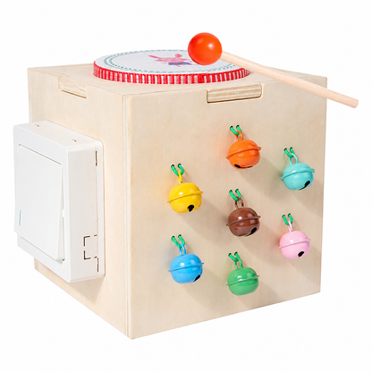Cub De Activitati 5 in 1 idealSTORE SQUARE CUBE, Jucarie Educativa si Muzicala, Pentru Copii De La 2 Ani, Multicolor