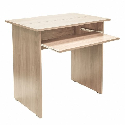 Birou calculator idealSTORE MAGIC dimensiuni 81 x 53 x 75 cm cu Scaun Ergonomic Inclus, Stejar Bardolino