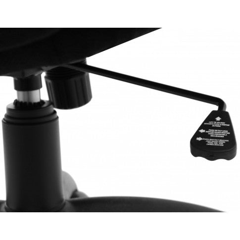 Scaun birou directoria idealSTORE Ibiza, rotativ, din lemn stratificat curbat, compatibil cu regim de utilizare 8 h/zi, tapiterie din stofa neagra, culoare negru