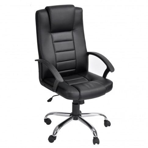 Scaun birou operational idealSTORE Xena Lux, rotativ cu mecanism Butterfly si rotile, asigura confort si mobilitate, culoare negru