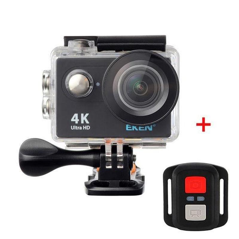 Nou! Eken Camera Ultra HD 4K 170 grade, Functie camera bord Auto, Display 2-inch, Wi-Fi, HDMI, Accesorii incluse, Micro USB waterproof 30m, Black + Telecomanda Cadou