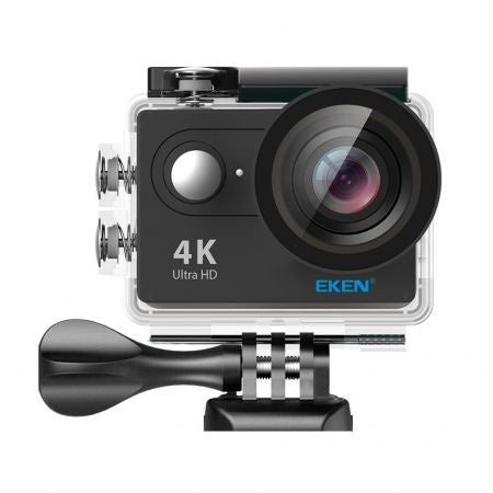 Nou! Eken Camera Ultra HD 4K 170 grade, Functie camera bord Auto, Display 2-inch, Wi-Fi, HDMI, Accesorii incluse, Micro USB waterproof 30m, Black + Telecomanda Cadou