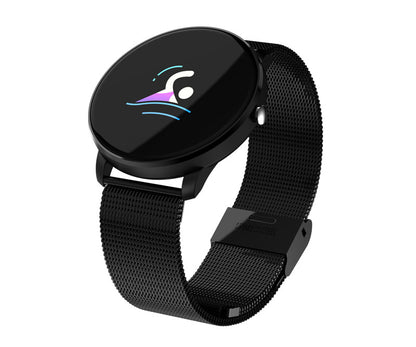 Ceas Smartwatch Bratara Fitness Concept FIT 007, Display OLED COLOR, Ultra Slim, Tensiometru, Puls, Monitor Somn, Notificari Mesaj / Apel, G-Senzor, Bratara Metalica, Stainless Steel Black