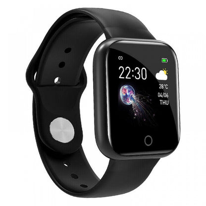 Ceas SmartWatch si Bratara Fitness, SmartVIBE I5, Full Metallic, NOTIFICARI Apeluri/Mesaje/Facebook, 1.3' Full Touch Display, Monitorizare Ritm Cardiac si Tensiune arteriala, Waterproof, Pedometru, Photo Control, Silicon Black