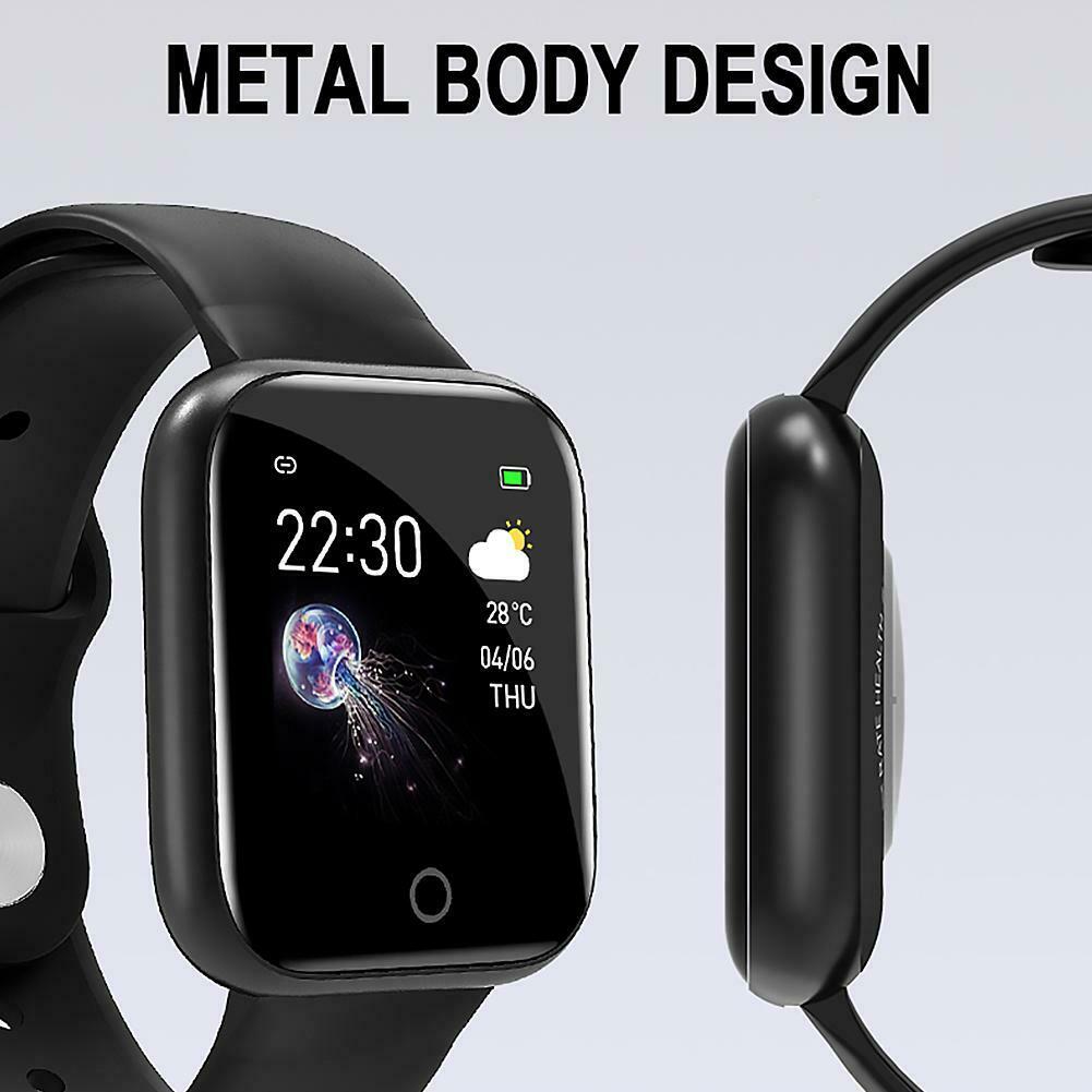 Ceas SmartWatch si Bratara Fitness, SmartVIBE I5, Full Metallic, NOTIFICARI Apeluri/Mesaje/Facebook, 1.3' Full Touch Display, Monitorizare Ritm Cardiac si Tensiune arteriala, Waterproof, Pedometru, Photo Control, Silicon Black