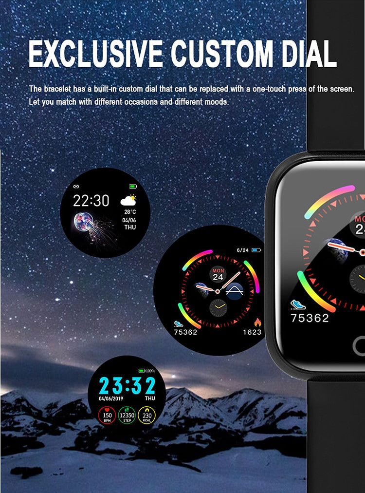 Ceas SmartWatch si Bratara Fitness, SmartVIBE I5, Full Metallic, NOTIFICARI Apeluri/Mesaje/Facebook, 1.3' Full Touch Display, Monitorizare Ritm Cardiac si Tensiune arteriala, Waterproof, Pedometru, Photo Control, Silicon Black