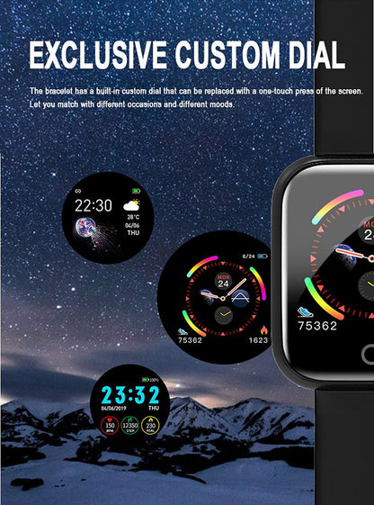 Ceas SmartWatch si Bratara Fitness, SmartVIBE I5, Full Metallic, NOTIFICARI Apeluri/Mesaje/Facebook, 1.3' Full Touch Display, Monitorizare Ritm Cardiac si Tensiune arteriala, Waterproof, Pedometru, Photo Control, Silicon Black