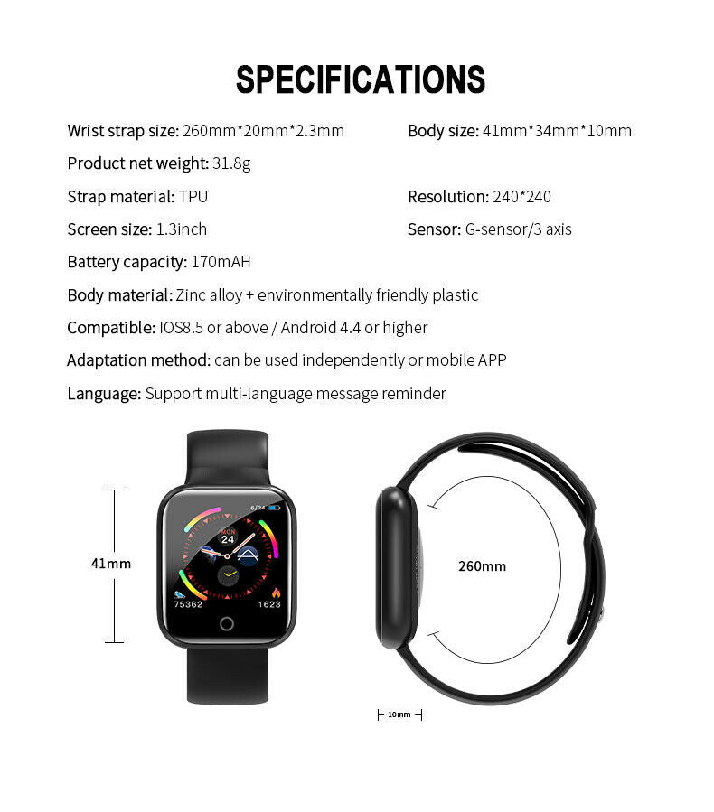 Ceas SmartWatch si Bratara Fitness, SmartVIBE I5, Full Metallic, NOTIFICARI Apeluri/Mesaje/Facebook, 1.3' Full Touch Display, Monitorizare Ritm Cardiac si Tensiune arteriala, Waterproof, Pedometru, Photo Control, Silicon Black