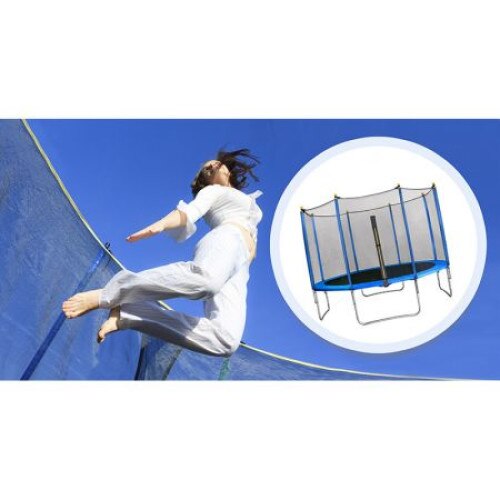 Trambulina cu plasa de protectie, GTR, diametru 244 cm