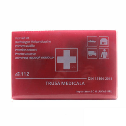 Kit de siguranta obligatoriu, cu stingator cu pulbere, triunghi reflectorizant, trusa sanitara, vesta reflectorizanta