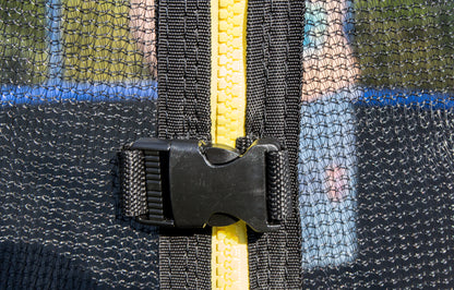 Trambulina 255 CM ISP 'LikeSmart' din Otel , cu Plasa de Protectie, Scara de Acces, Suporta pana la 150 de KG, 42 Arcuri de Sustinere, Certificari GS, TUV, CE