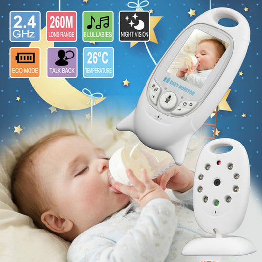 Baby Monitor Wireless ANGEL EYES, Ecran Color 2.5 inch LCD, Senzor NIGHT VISION, Monitorizare temperatura ambientala, Functie Push to Talk, Alarma, Cantece de leagan