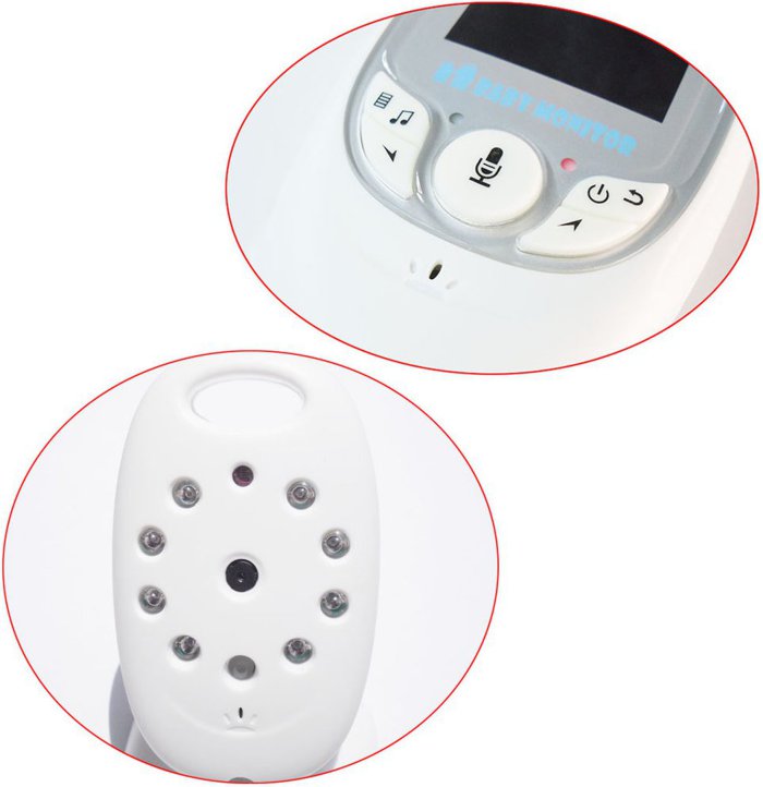 Baby Monitor Wireless ANGEL EYES, Ecran Color 2.5 inch LCD, Senzor NIGHT VISION, Monitorizare temperatura ambientala, Functie Push to Talk, Alarma, Cantece de leagan
