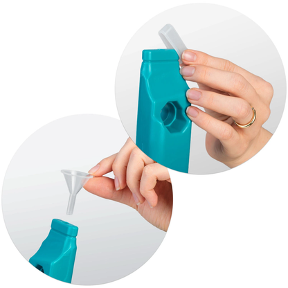 Antemergator 2 in 1 DacEnergy, cu masa si tabla educationala, pian detasabil, cos cu mingi, alb si albastru, 42 x 42 x 50,5 cm