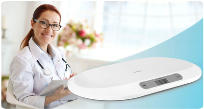 Cantar electronic pentru copii DacEnergy, structura stabila, forma ergonomica, ecran LCD mare, cu baterii, alb