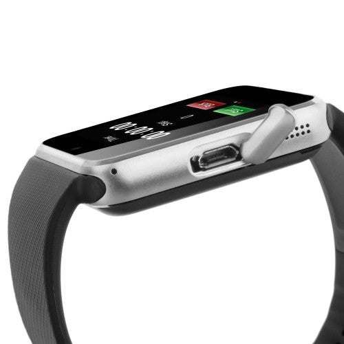 Smartwatch TechONE Vibe GT, sim, foto 2.0MP, touch TFT 1.54', BT, slot card, notificari, argintiu, pachet bundle (Ceas + SIM)