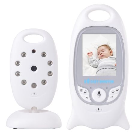 Sistem Baby Monitor cu monitorizare Audio-Video VB 601, Night Vision, Monitorizare Temperatura, Alarma si Functie Push to Talk + Jucarie de dentitie Cadou