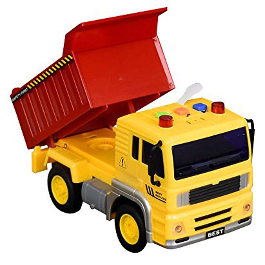 Camion DDEshop Interactiv Fantastic cu Basculare, Baterii 3x AG13 inclus, 24 x 11.5 x 11.5 cm, Multicolor