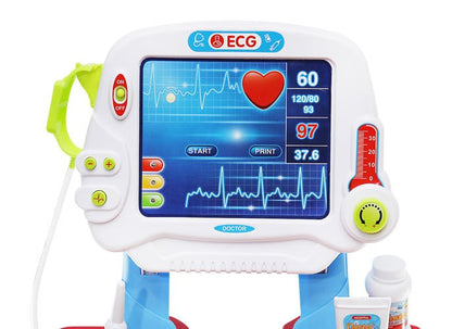 Set Interactiv Educational pentru Copii, Joc de Rol Micul Doctor si Asistent Medical, Multiple accesorii de Tratare al Pacientului, 32.5 x29 x60cm, Multicolor