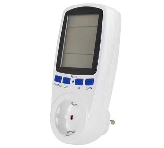 Priza cu Contor Afisaj Digital de Energie wattmetru,220-240V, 50-60Hz, Alb