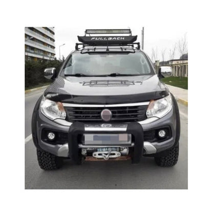 Deflector capota Fiat Fullback 2016-2019 idealSTORE Protectie pietre si zgarieturi Negru lucios montare cu clipsuri