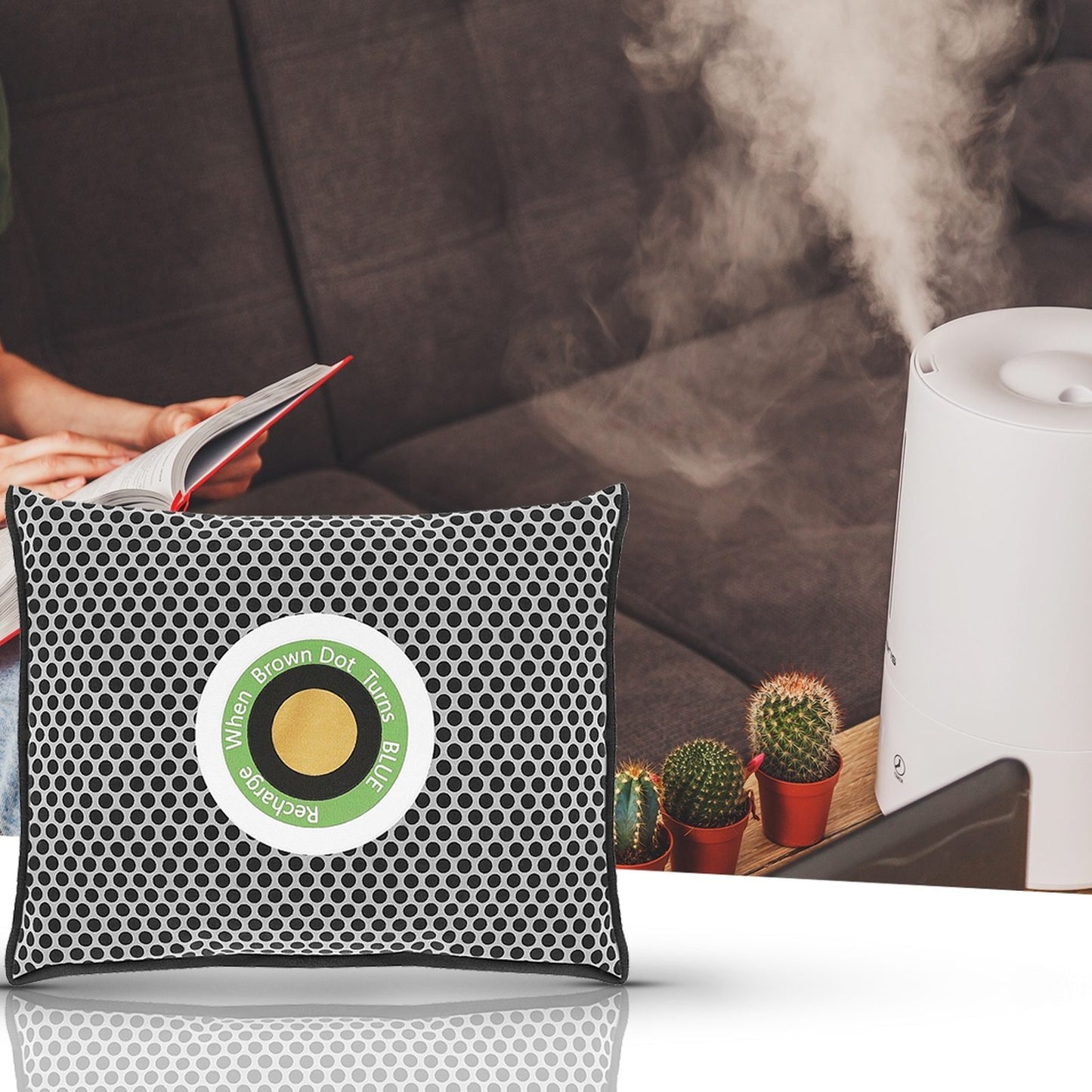 Dezumidificator auto idealSTORE cu silicagel si indicator umiditate, Durata de viata 3 ani