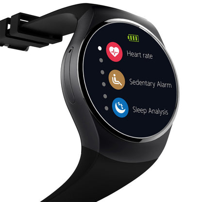 Smartwatch Poseidon 360 Ultrasmart Full black, Sim card, Heart sensor, G sensor, Bluetooth 4.0