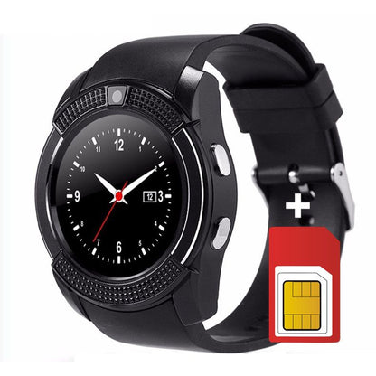 Ceas Smartwatch elSales ELS-V8 , functie telefon , suport SIM , Bluetooth , camera , negru