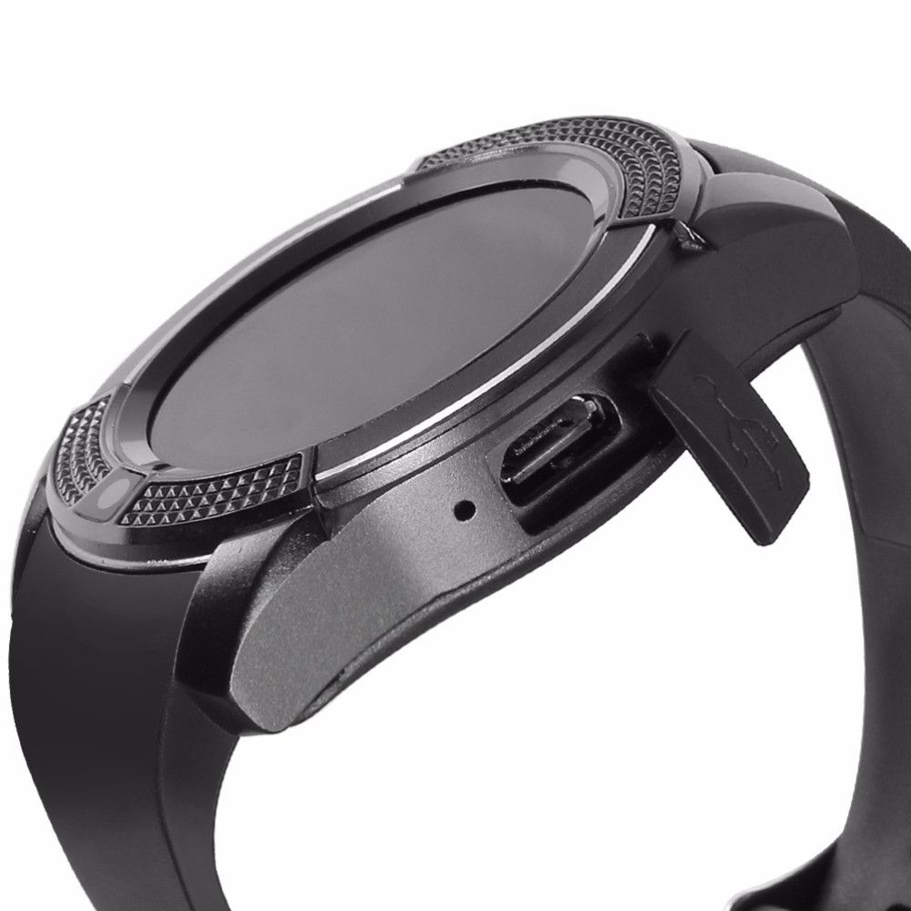 Ceas Smartwatch elSales ELS-V8 , functie telefon , suport SIM , Bluetooth , camera , negru