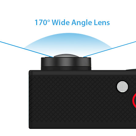 Camera Video Sport EKEN H9R Ultra HD 4K 170 grade, HDMI, Functie Camera Auto DVR, Conexiune Wi-Fi Hotspot, Kit accesorii sporturi extreme, Subacvatica 30 m, 2-inch + Carcasa Waterproof + Telecomanda, Neagra