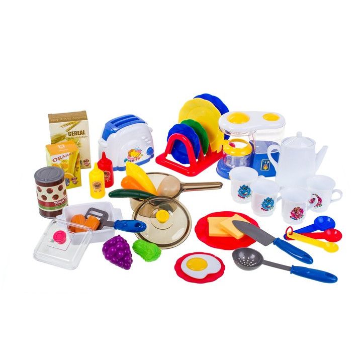 Bucatarie multifunctionala pentru copii cu lumini si muzica , 90 CM INALTIME, Cuptor, Chiuveta, Plita, Pompa Apa Recirculare, Toaster, Ceainic, Expressor 30+ accesorii, Funny Chef