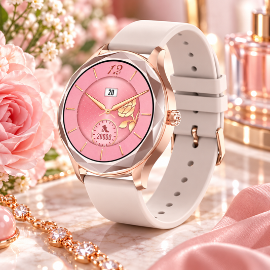 Ceas Smartwatch Diamond Suprem Collection IdealStore, Ecran 1.09 inch, Afisare Apeluri si Mesaje, Bluetooth, Monitorizare Ritm Cardiac si Somn, Multi-Sport, Rezistent la Apa IP67, Alarma, Android-IOS, Long Battery, Gold Silicon Edition