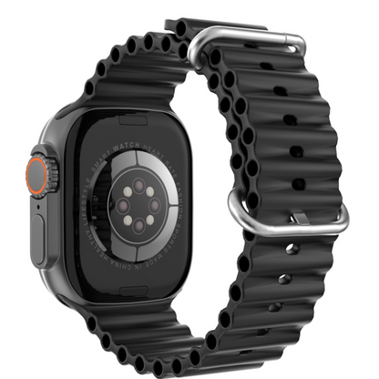 Ceas Smartwatch si Bratara pentru barbati, Fitness, 2' SUPER RETINA, Apel, Notificari Apeluri/Sms/Social Media, Monitorizare sanatate, somnului, ritm cardiac, temperatura corpului, Control TikTok, Limba Romana, Curea din silicon, Negru