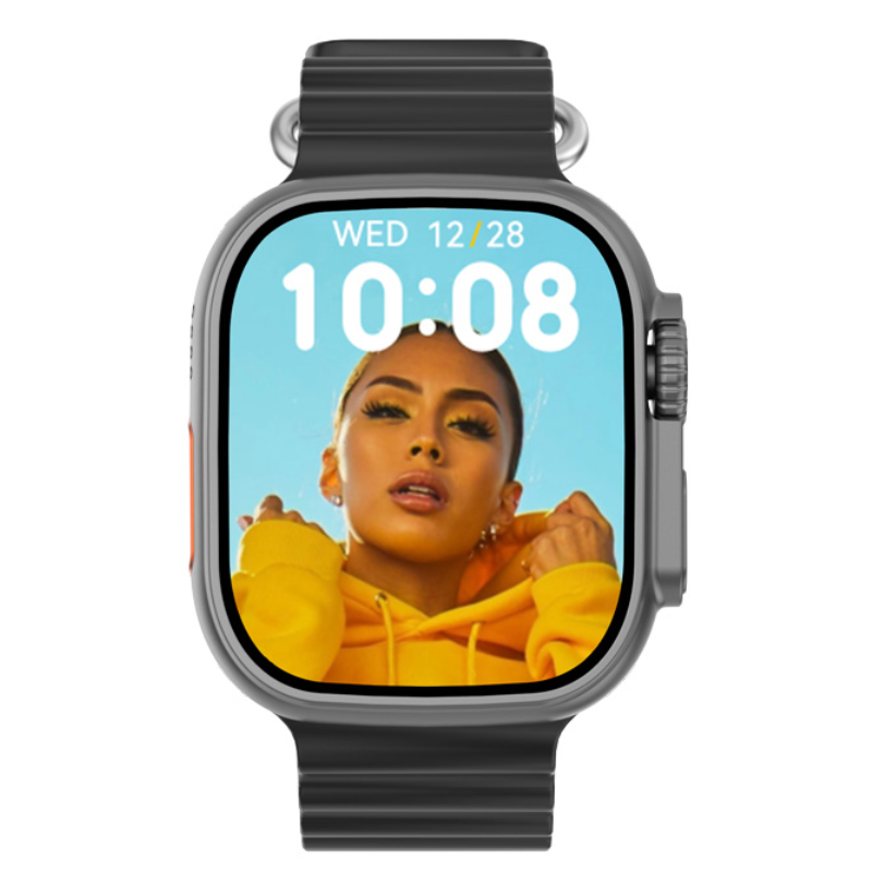 Ceas Smartwatch si Bratara pentru barbati, Fitness, 2' SUPER RETINA, Apel, Notificari Apeluri/Sms/Social Media, Monitorizare sanatate, somnului, ritm cardiac, temperatura corpului, Control TikTok, Limba Romana, Curea din silicon, Negru