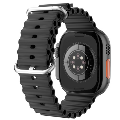 Ceas Smartwatch si Bratara pentru barbati, Fitness, 2' SUPER RETINA, Apel, Notificari Apeluri/Sms/Social Media, Monitorizare sanatate, somnului, ritm cardiac, temperatura corpului, Control TikTok, Limba Romana, Curea din silicon, Negru