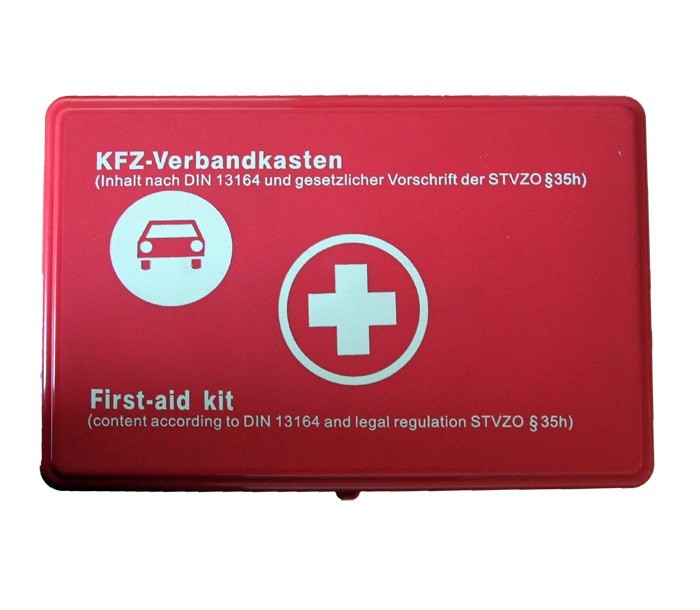 Kit siguranta auto Leo Auto Exclusiv - trusa medicala, 2 triunghiuri, stingator, vesta