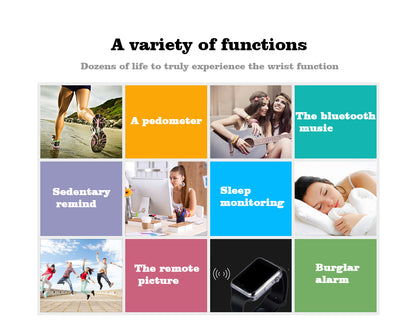 Ceas Inteligent cu Telefon ATech, Cartela Sim, Camera, Touchscreen, Handsfree, Apelare BT, Facebook, WhatsApp, Pedometru, Digital, Slot Card, Compatibil Android si iOS, SmartVIBE, Aluminium Black