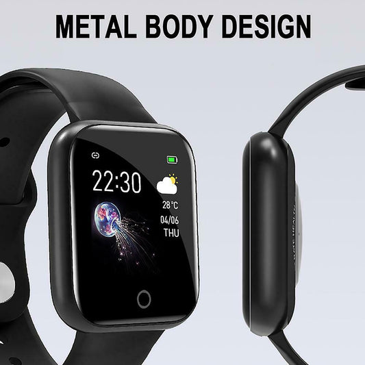 Ceas SmartWatch si Bratara Fitness, SmartVIBE I5, Full Metallic, NOTIFICARI Apeluri/Mesaje/Facebook, 1.3' Full Touch Display, Monitorizare Ritm Cardiac si Tensiune arteriala, Waterproof, Pedometru, Photo Control, Silicon Rose Gold