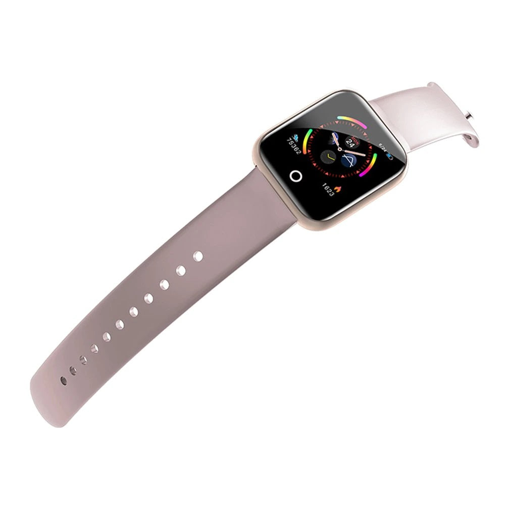 Ceas SmartWatch si Bratara Fitness, SmartVIBE I5, Full Metallic, NOTIFICARI Apeluri/Mesaje/Facebook, 1.3' Full Touch Display, Monitorizare Ritm Cardiac si Tensiune arteriala, Waterproof, Pedometru, Photo Control, Silicon Rose Gold