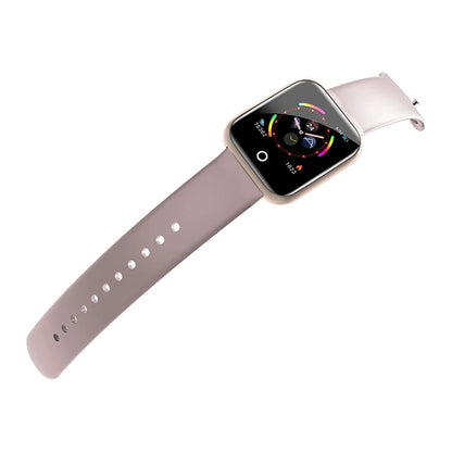 Ceas SmartWatch si Bratara Fitness, SmartVIBE I5, Full Metallic, NOTIFICARI Apeluri/Mesaje/Facebook, 1.3' Full Touch Display, Monitorizare Ritm Cardiac si Tensiune arteriala, Waterproof, Pedometru, Photo Control, Silicon Rose Gold