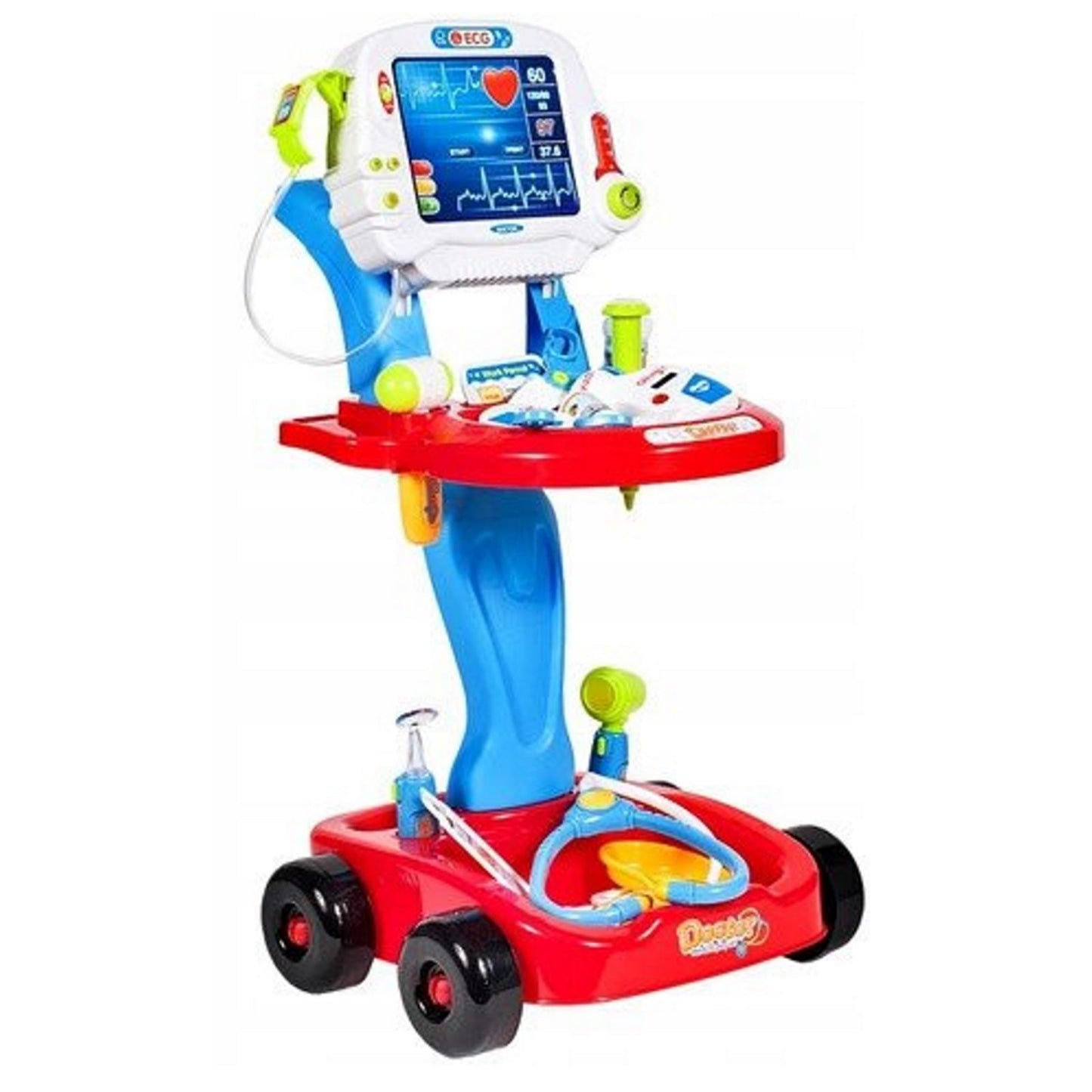 Joc de rol Micul Doctor interactiv cu accesorii medicale si panou EKG, set medical copii